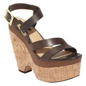 NEW Rachel Zoe Wedge Platform Leather Sandals